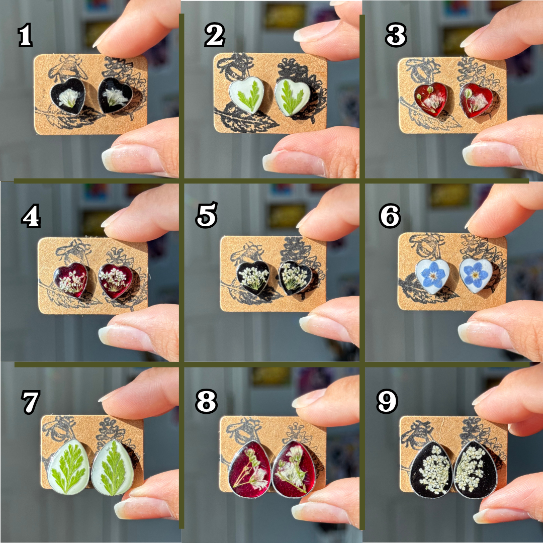 Dried Flower Studs