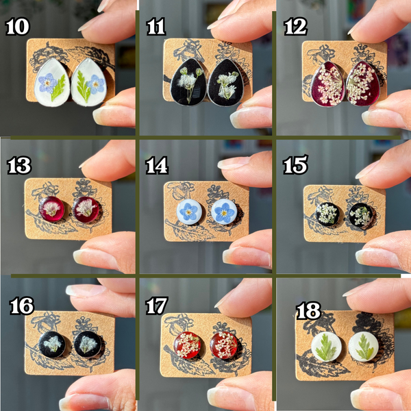 Dried Flower Studs