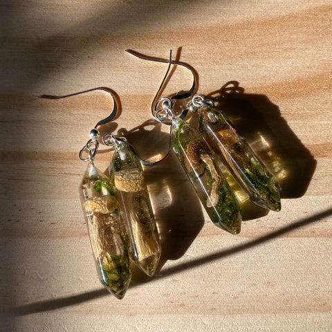 Mushroom Crystal Dangles