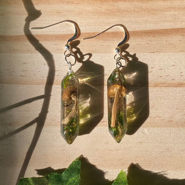 Mushroom Crystal Dangles