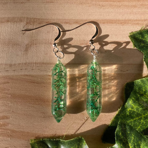 Moss Crystal Dangles